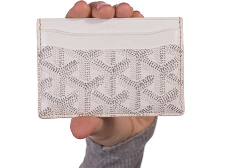 white goyard card holder|Goyard saint sulpice card holder.